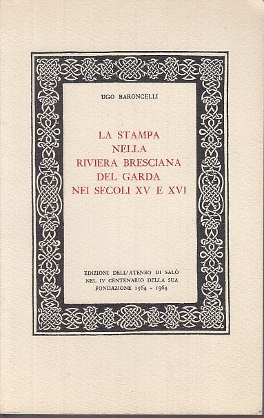 LZ- STAMPA RIVIERA BRESCIANA GARDA- BARONCELLI- ATENEO SALO'--- 1964- B- XDS11