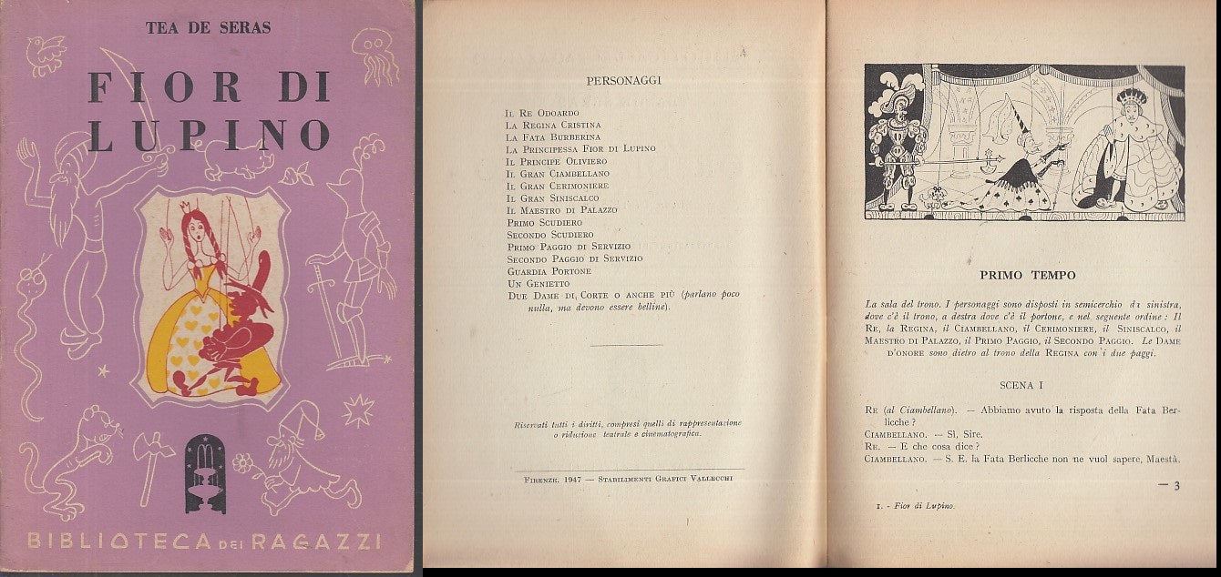 LB- FIOR DI LUPINO - TEA DE SERAS - VALLECCHI - RAGAZZI 23 --- 1947 - S - RGZ