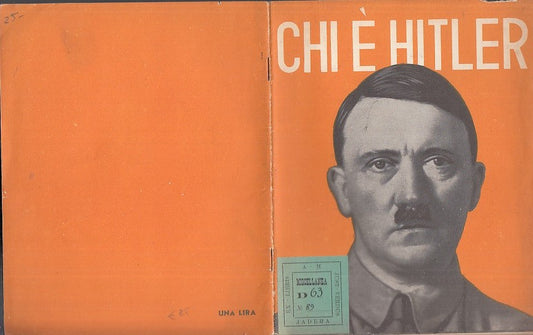 LM- CHI E' HITLER -- LIBRERIA ULPIANO EDITRICE --- 1938 - S - MLT1