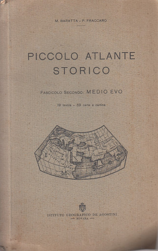 LZ- PICCOLO ATLANTE STORICO FASCICOLO MEDIO EVO-- DE AGOSTINI--- 1939- B- ZDS279