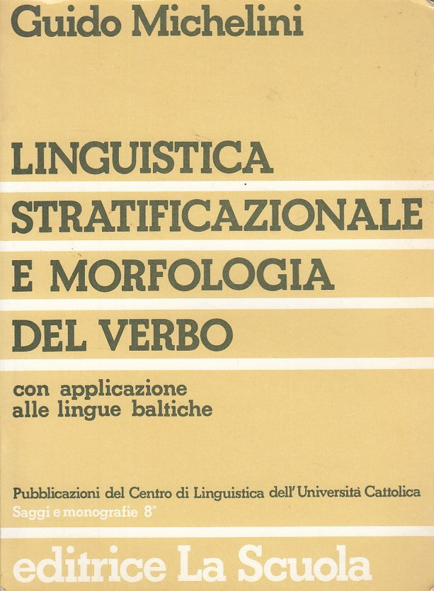 LZ- LINGUISTICA STRATIFICAZIONALE MORFOLOGIA VERBO-- SCUOLA--- 1988 - B - ZDS241