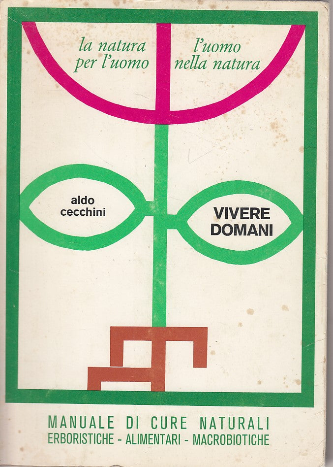 LZ- VIVERE DOMANI - CECCHINI - CELANI- MANUALE CURE NATURALI-- 1977 - B - ZDS621