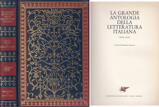 LS- GRANDE ANTOLOGIA LETTERATURA ITALIANA 1/2-- READER'S DIGEST--- 1971-C-ZDS456