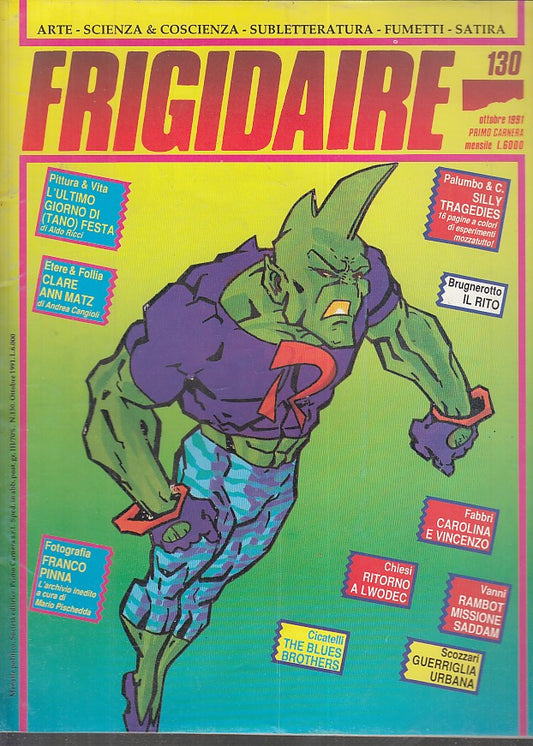 FR- RIVISTA FRIGIDAIRE N.130 -- PRIMO CARNERA - 1991 - S - PFX
