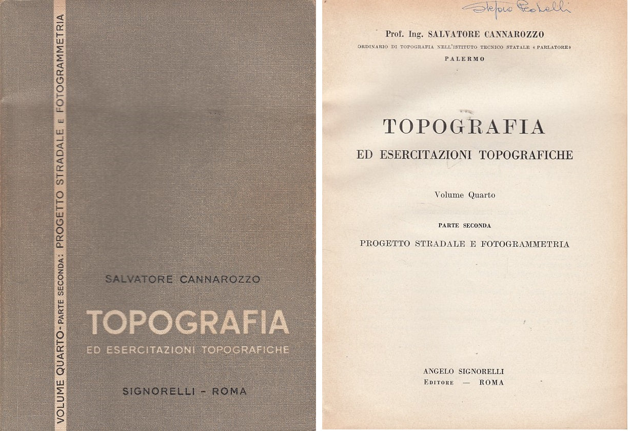 LZ- TOPOGRAFIA ED ESERCITAZIONI VOL.4 PARTE 2-- SIGNORELLI --- 1960 - B - ZDS292
