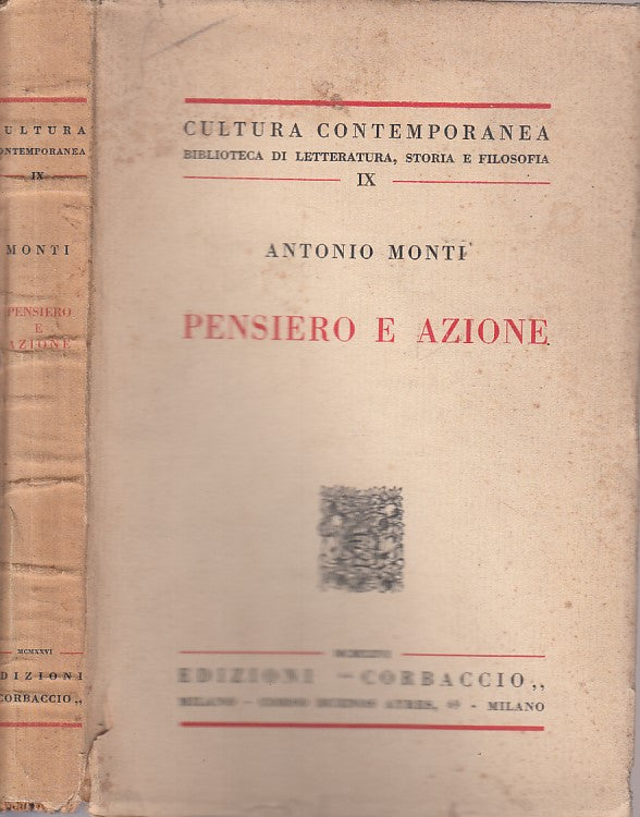 LS- PENSIERO E AZIONE - MONTI - CORBACCIO - CULTURA -- 1926 - B - ZDS223