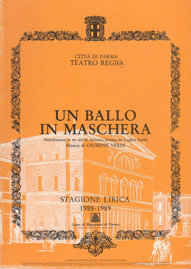 LN- BALLO IN MASCHERA STAGIONE 1988/89-- TEATRO REGIO PARMA--- 1989 - B - ZDS608