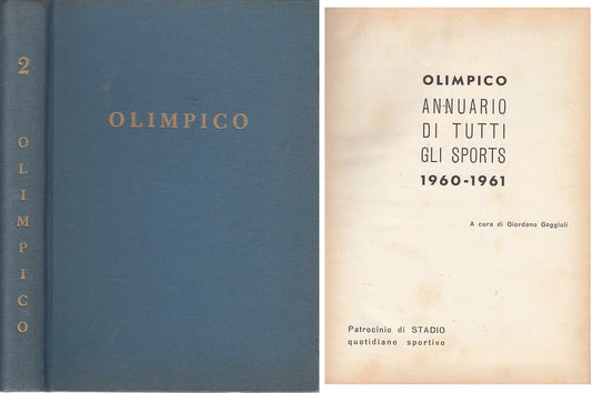 LC- OLIMPICO ANNUARIO DI TUTTI GLI SPORT 1960/61-- OLIMPIA --- 1960 - C - ZDS464