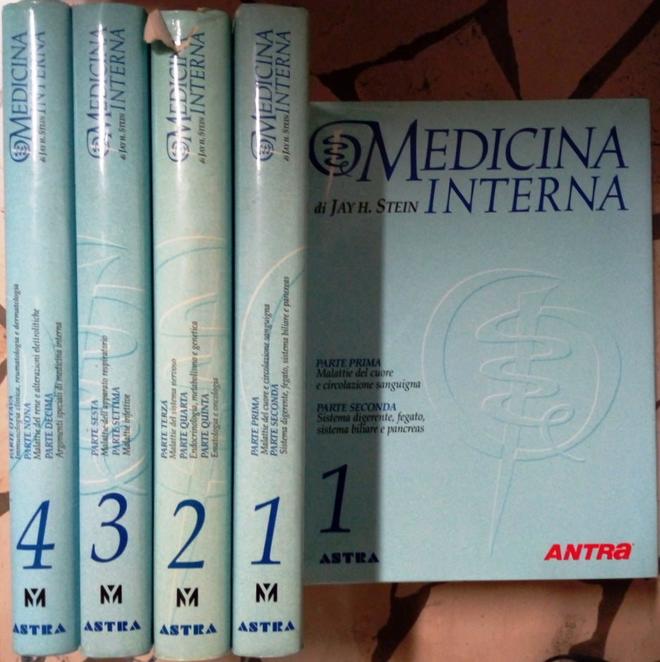 LZ- MEDICINA INTERNA OPERA COMPLETA 4 VOLUMI - STEIN- ASTRA--- 1995- CS- ZDS319B