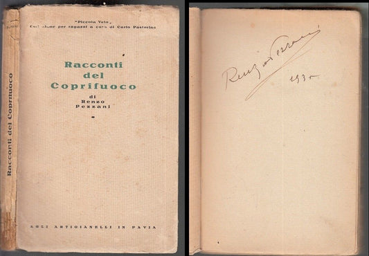 LN- RACCONTI DEL COPRIFUOCO AUTOGRAFO E DISEGNI- RENZO PEZZANI---- 1935- B-XFS57