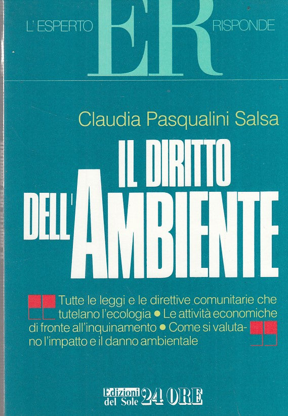 LZ- IL DIRITTO DELL'AMBIENTE- SALSA- SOLE 24 ORE- ER-- 1988- B- ZDS51