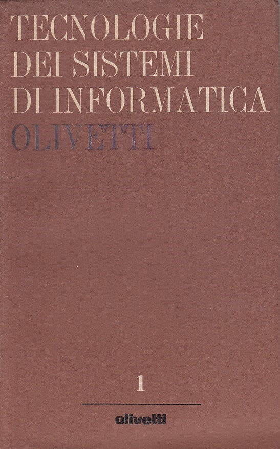 LZ- TECNOLOGIE DEI SISTEMI DI INFORMATICA-- OLIVETTI--- 1974- B- ZDS50