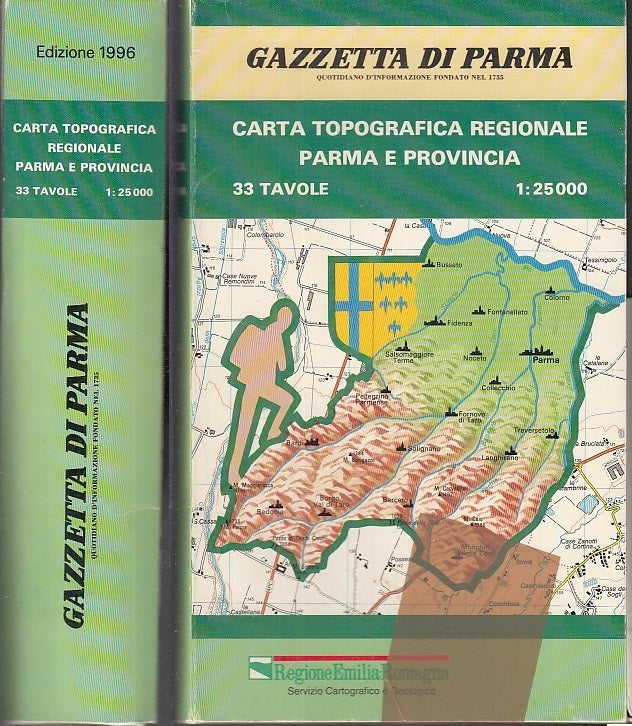 LV- 32 CARTA TOPOGRAFICA REGIONALE PARMA PROVINCIA-- GAZZETTA--- 1996- S- YDS564