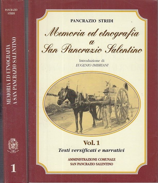 LZ- MEMORIE ED ETNOGRAFIA A SAN PANCRAZIO SALENTINO- STRIDI---- 1999- BS- YDS589