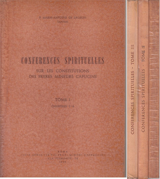 LD- CONFERENCES SPIRITUELLES IN FRANCESE 3 VOLUMI -- ROMA --- 1960 - B - ZFS62