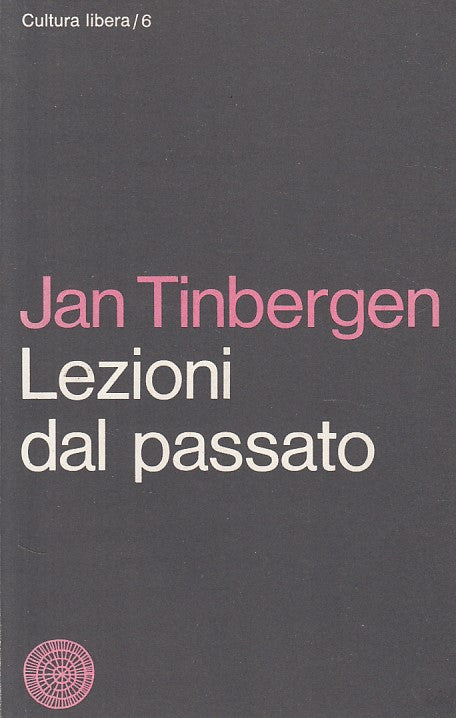 LN- LEZIONI DAL PASSATO- TINBERGEN- VALLECCHI- CULTURA LIBERA-- 1967- B - ZFS525