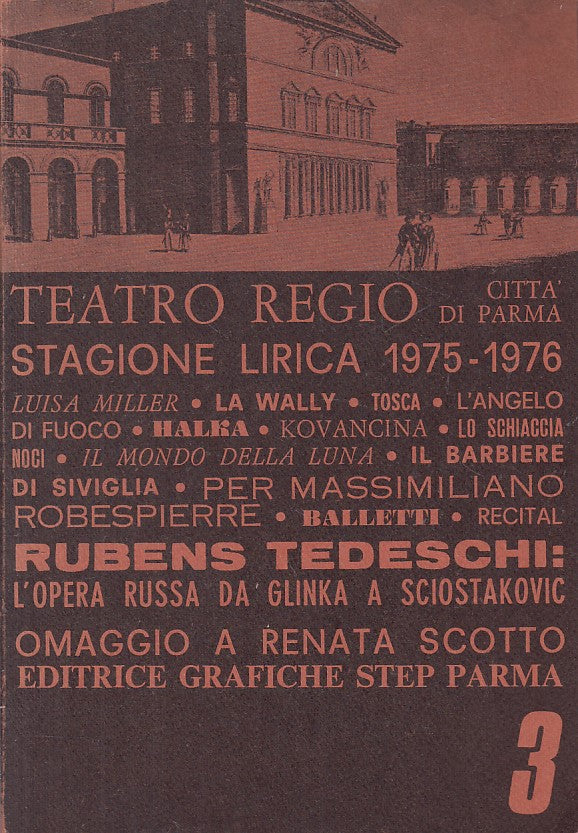 LZ- TEATRO REGIO STAGIONE LIRICA 1975/1976 -- PARMA --- 1976 - B - YFS338