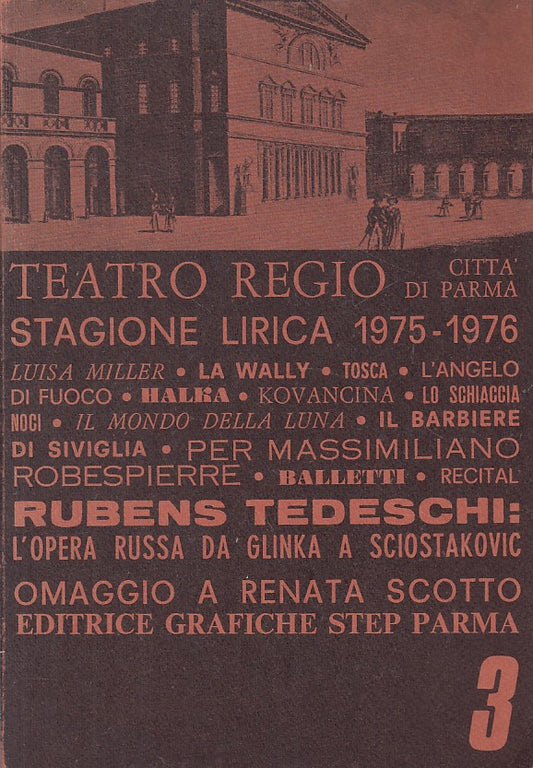 LZ- TEATRO REGIO STAGIONE LIRICA 1975/1976 -- PARMA --- 1976 - B - YFS338