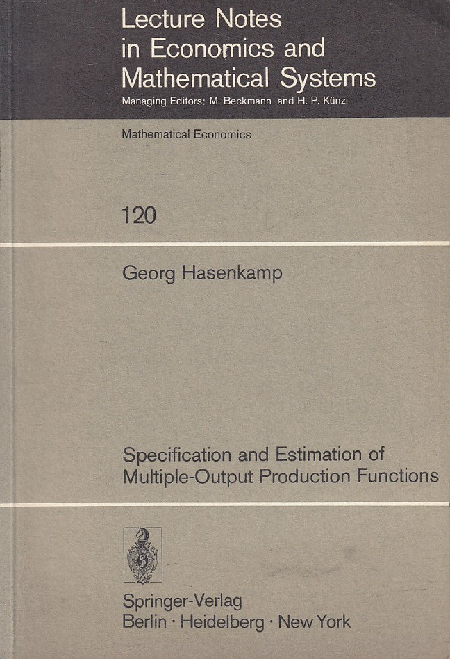 LZ- SPECIFICATION ESTIMATION MULTIPLE OUTPUT -- SPRINGER --- 1976 - B - YFS338