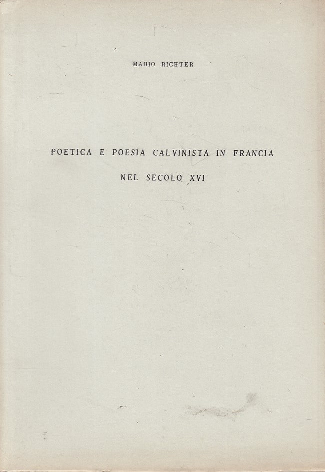 LS- POETICA POESIA CALVINISTA FRANCIA -- PRO MANUSCRIPTO --- 1970 - B - ZFS452