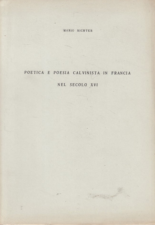 LS- POETICA POESIA CALVINISTA FRANCIA -- PRO MANUSCRIPTO --- 1970 - B - ZFS452