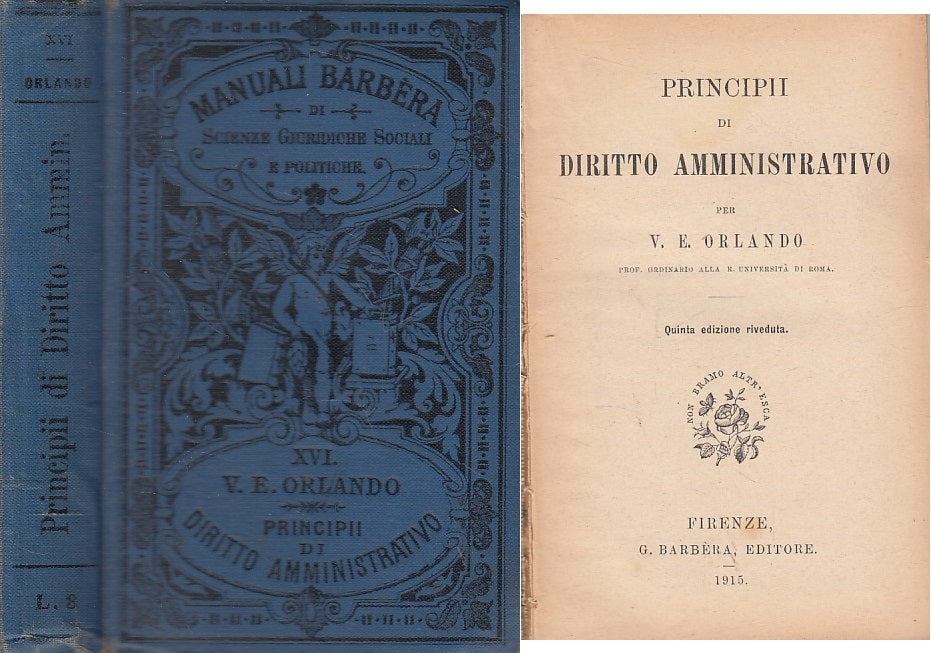 LZ- PRINCIPI DI DIRITTO AMMINISTRATIVO -- BARBERA - MANUALI -- 1915 - C - YFS258