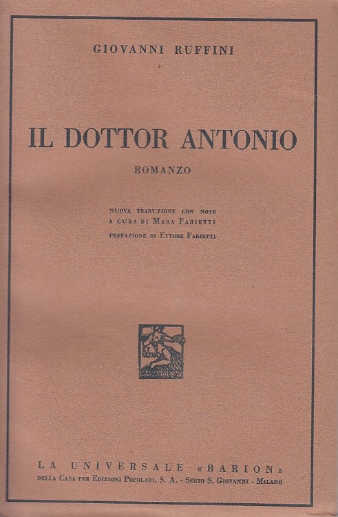 LN- IL DOTTOR ANTONIO - GIOVANNI RUFFINI - BARION --- 1941 - B - ZFS259