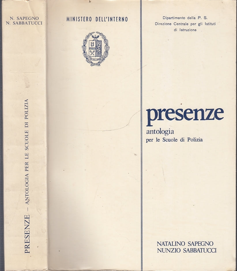 LZ- PRESENZE ANTOLOGIA SCUOLE POLIZIA - SAPEGNO SABBATUCCI ---- 1983 - B- YFS679