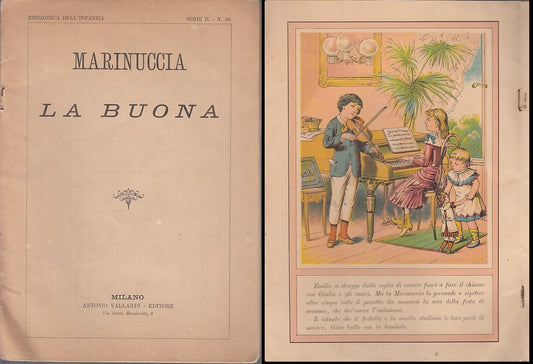 LB- MARINUCCIA LA BUONA -- VALLARDI - BIBLIOTECA DELL'INFANZIA -- 1886 - S- XFS5