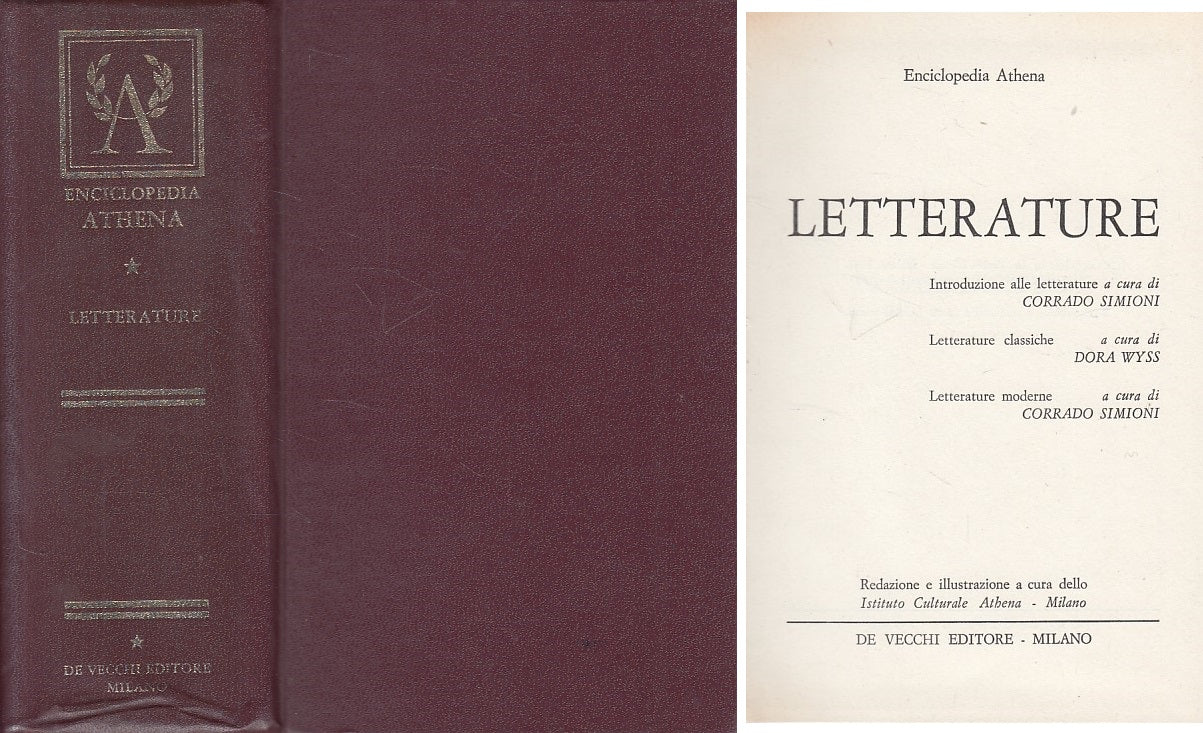 LS- ENCICLOPEDIA ATHENA LETTERATURE -- DE VECCHI --- 1962 - C - ZFS134