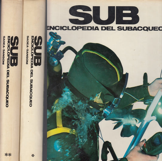 LZ- SUB ENCICLOPEDIA DEL SUBACQUEO 2 VOLUMI -- SANSONI --- 1968 - CS - YFS623