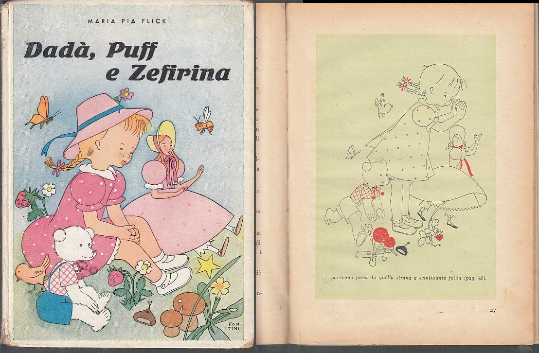 LB- DADA' PUFF E ZEFIRINA - MARIA PIA FLICK - LA SCUOLA --- 1952 - C - XFS43