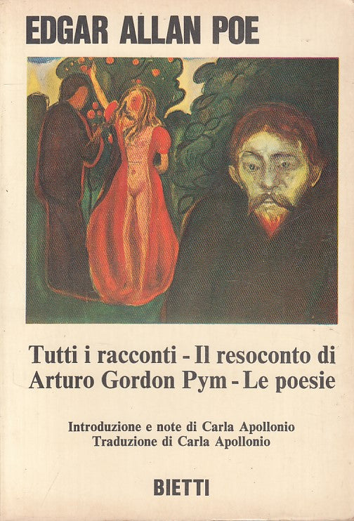 LN- RACCONTI RESOCONTO ARTURO GORDON PYM POESIE- POE- BIETTI--- 1972- B - ZFS424