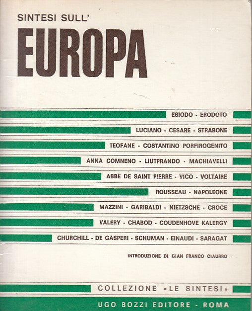 LS- SINTESI SULL'EUROPA -- BOZZI - LE SINTESI -- 1967 - B - ZFS461