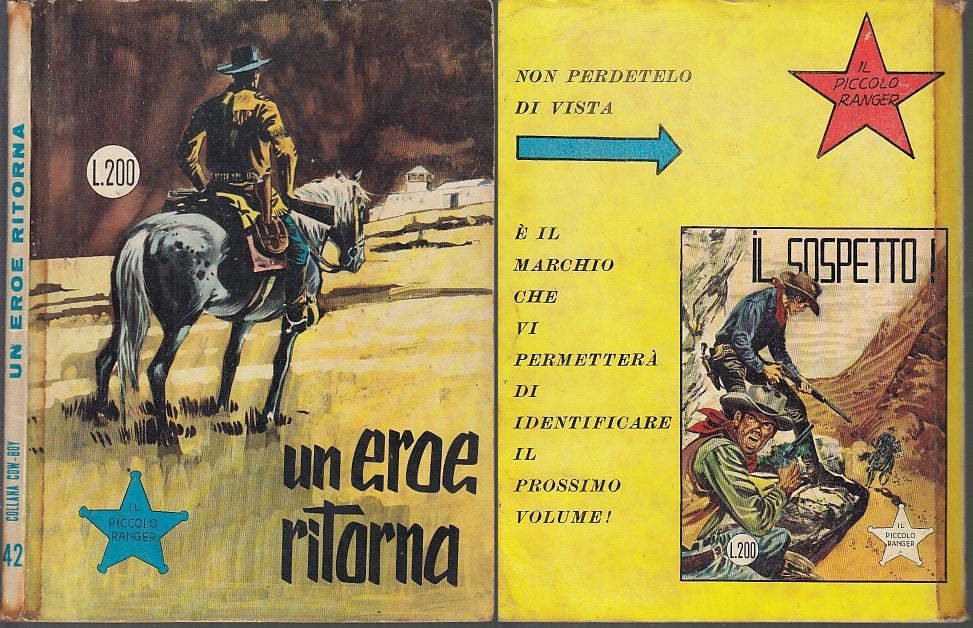 FB- COLLANA COW BOY N.42 IL PICCOLO RANGER ORIGINALE -- ARALDO - 1967 - B - QDX