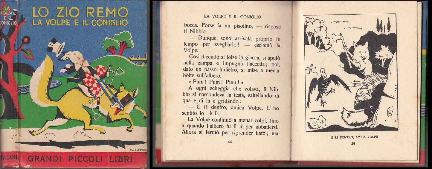 LB- LA VOLPE E IL CONIGLIO - LO ZIO REMO- SALANI- PICCOLI LIBRI-- 1935- C- XFS58