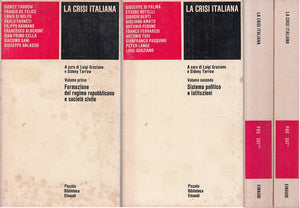 LS- LA CRISI ITALIANA 2 VOLUMI-- EINAUDI- PICCOLA BIBLIOTECA-- 1978 - B - YFS208