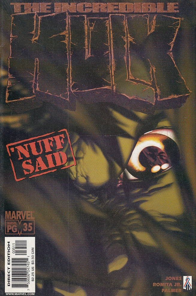 FL- THE INCREDIBLE HULK N.35 NUFF SAID -- MARVEL COMICS USA - 2002 - S - QGX
