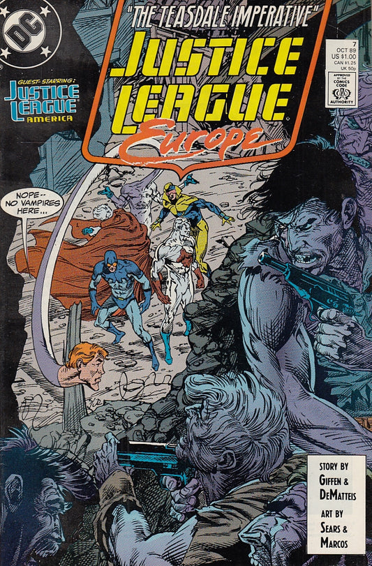 FL- JUSTICE LEAGUE EUROPE N.7 IN LINGUA ORIGINALE -- DC COMICS USA- 1989- S- QGX