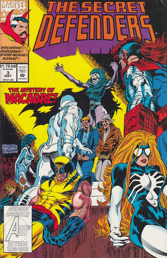 FL- THE SECRET DEFENDERS N.3 ORIGINALE -- MARVEL COMICS USA - 1993 - S - QGX