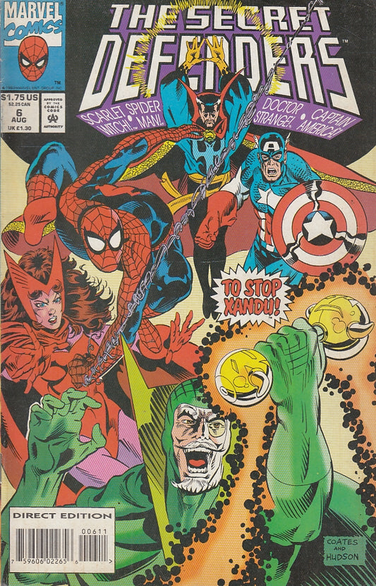 FL- THE SECRET DEFENDERS N.6 ORIGINALE -- MARVEL COMICS USA - 1993 - S - QGX