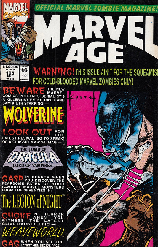 FL- MARVEL AGE N.105 -- MARVEL COMICS USA - 1991 - S - QGX