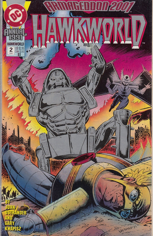 FL- HAWKWORLD ANNUAL N.2 ARMAGEDDON 2001 -- DC COMICS USA - 1991 - S - QGX