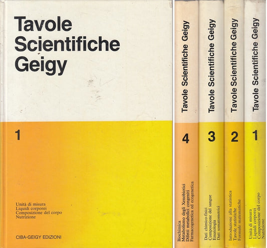 LZ- TAVOLE SCIENTIFICHE GEIGY 4 VOL. - LENTNER - CIBA GEIGY --- 1983 - C - ZFS7