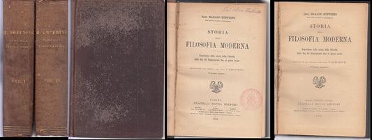 LS- STORIA FILOSOFIA MODERNA 1/2 - HOFFDING - F.LLI BOCCA--- 1906- C- XFS129