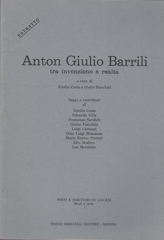 LS- ANTON GIULIO BARILLI TRA INVENZIONE E REALTA'-- SABATELLI--- 1980- S- YFS150