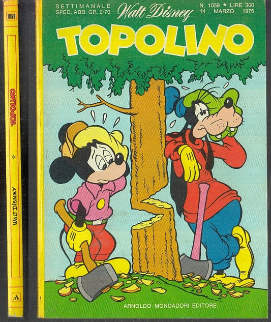 FD- TOPOLINO N.1059 CON BOLLINO PUNTI OTTIMO -- DISNEY MONDADORI - 1976 - B- RBX