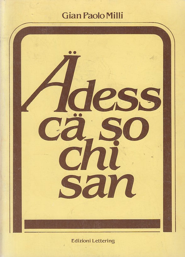 LS- ADESS CA SO CHI SAN - MILLI - LETTERING PARMA --- 1979 - B - ZFS466