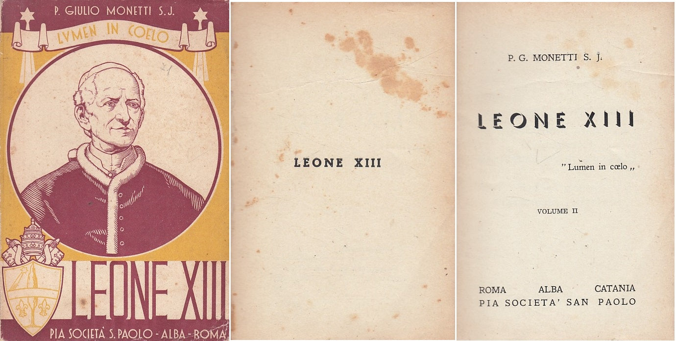 LD- LEONE XIII VOL. II - GIULIO MONETTI - SAN PAOLO --- 1937 - B - YFS481