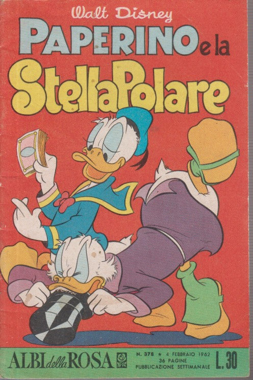 FD- ALBI DELLA ROSA N.378 PAPERINO STELLA POLARE-- DISNEY MONDADORI- 1962- S- RCX